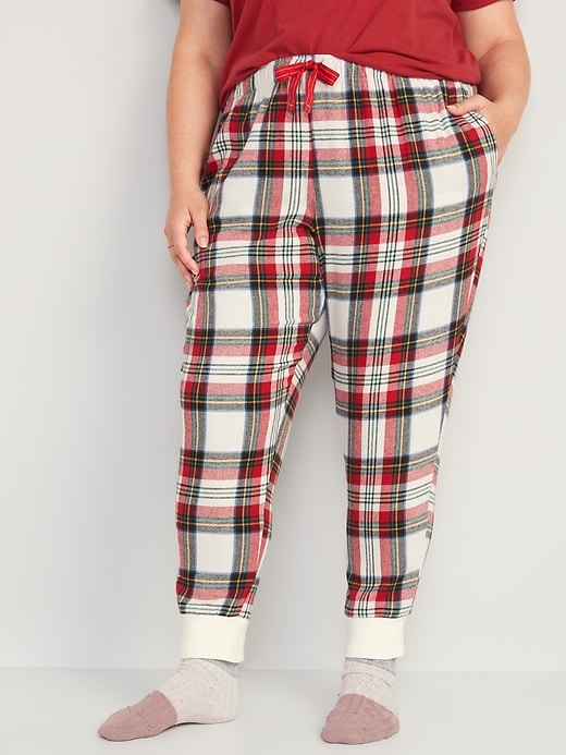 Image number 7 showing, Printed Flannel Jogger Pajama Pants