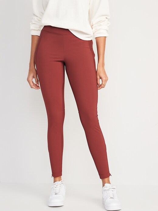 Image number 1 showing, High-Waisted All-Seasons StretchTech 7/8 Hybrid Ankle Pants