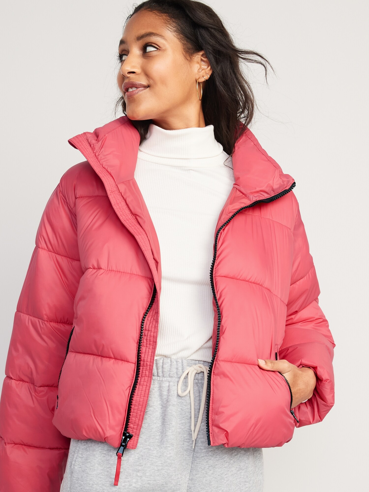 Womens puffer jacket old navy sale