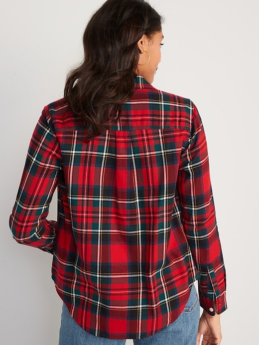 Image number 2 showing, Plaid Flannel Classic Shirt for Women
