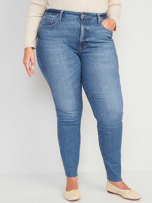 Image number 7 showing, High-Waisted OG Straight Cotton-Hemp Blend Cut-Off Jeans for Women