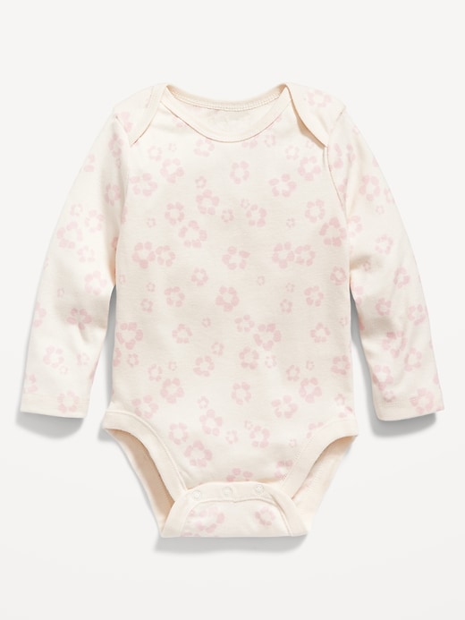 Unisex Long-Sleeve Printed Bodysuit for Baby