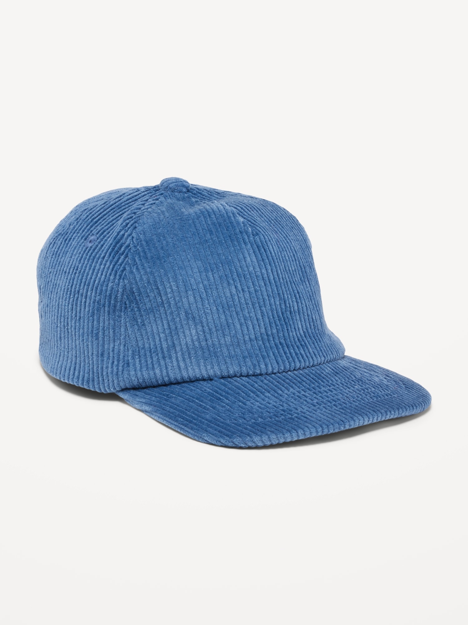 Gender-Neutral Flat-Brim Corduroy Trucker Hat for Kids