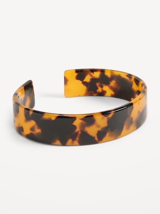 View large product image 1 of 1. Tortoiseshell Open Cuff Bracelet for Women