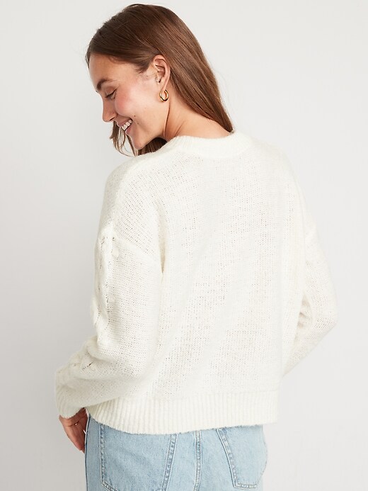 Image number 2 showing, Cable-Knit Sweater for Women