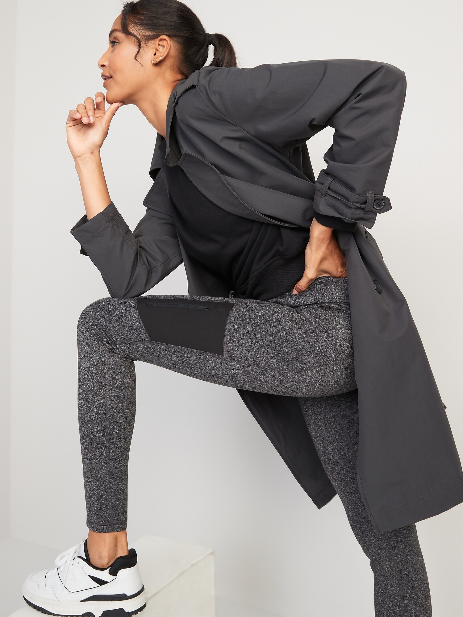 Old Navy High-Waisted CozeCore Fleece-Lined Performance Leggings, 29 New  Activewear Pieces From Old Navy We're Loving This November, Starting at $20