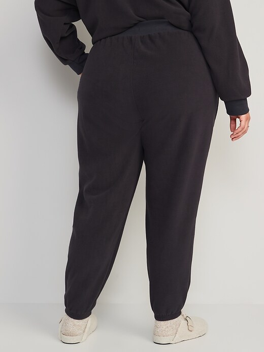 Image number 8 showing, High-Waisted Microfleece Lounge Jogger Sweatpants