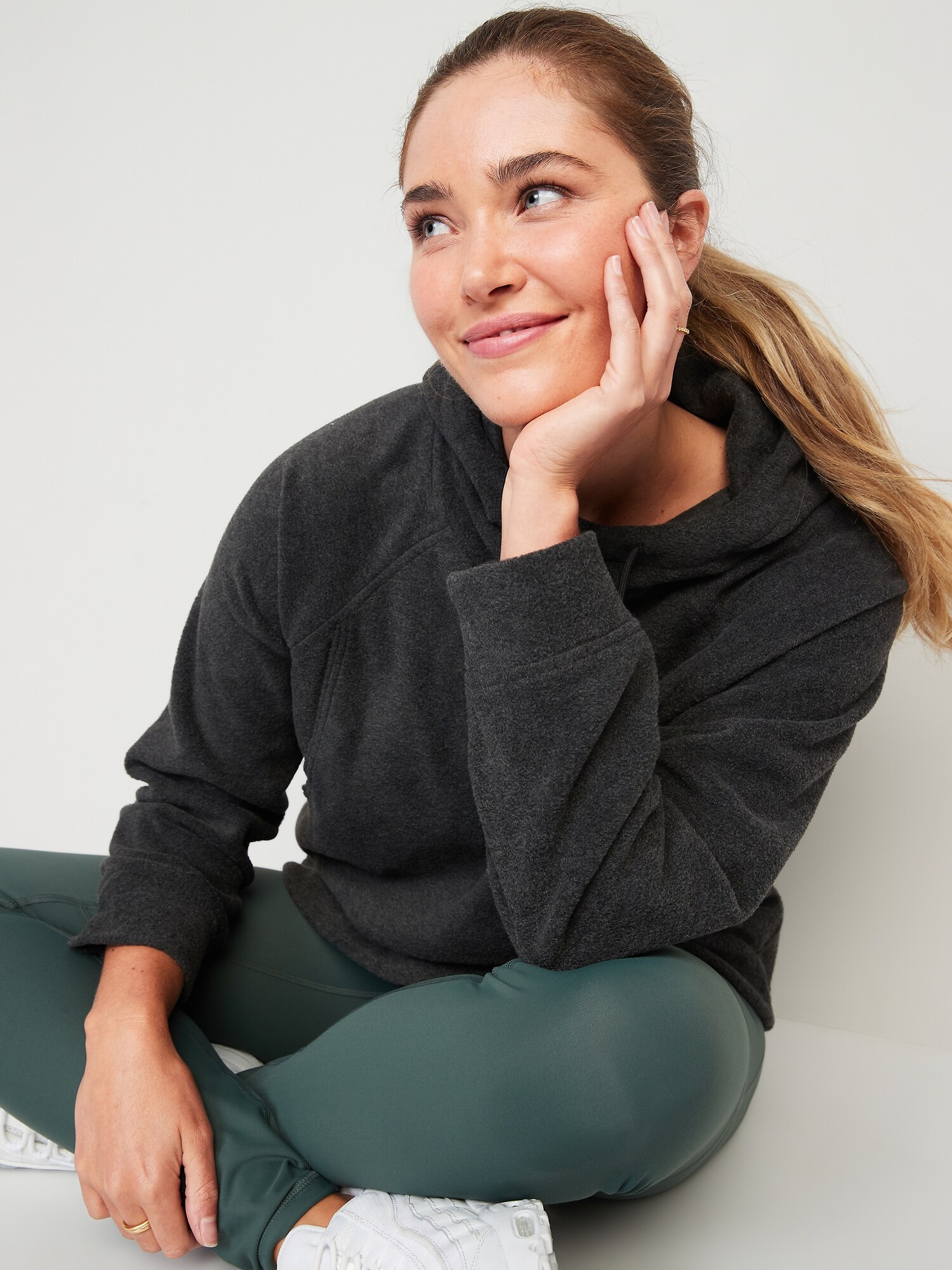 Maternity Microfleece Nursing Pullover Hoodie Old Navy