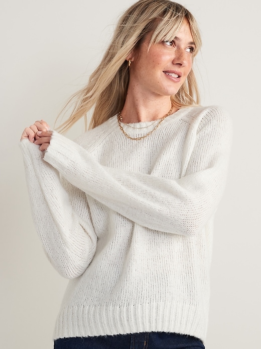 Image number 1 showing, Cozy Shaker-Stitch Pullover Sweater for Women