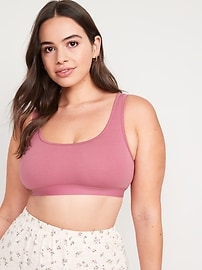 View large product image 4 of 7. Supima® Cotton-Blend Bralette Top