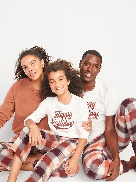 Image number 3 showing, "Happy Fallidays" Matching Graphic T-Shirt