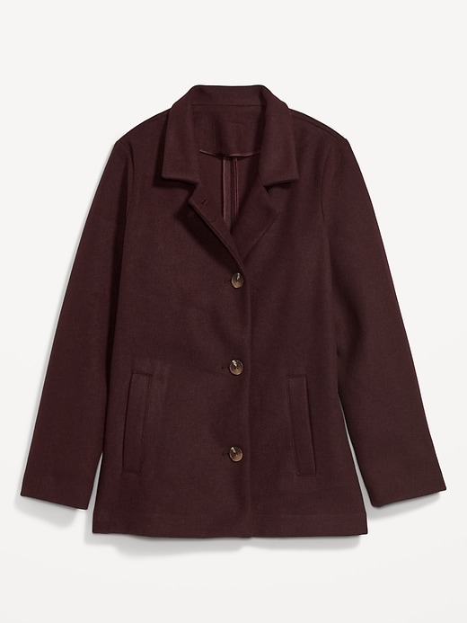 Image number 4 showing, Soft-Brushed Button-Front Car Coat for Women