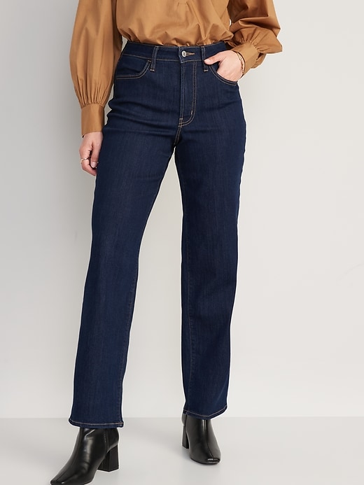 Image number 1 showing, High-Waisted Wow Loose Jeans