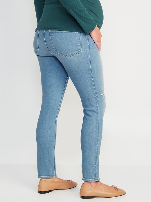 Image number 2 showing, Maternity Rollover-Panel Skinny 360° Stretch Jeans