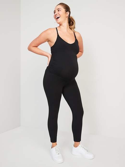 View large product image 1 of 1. Maternity PowerChill 7/8 Cami Jumpsuit