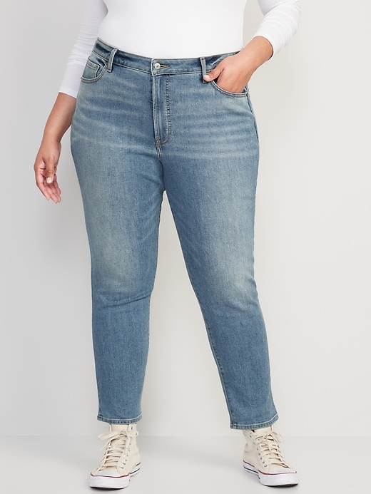 Image number 7 showing, High-Waisted OG Straight Built-In Warm Ankle Jeans for Women