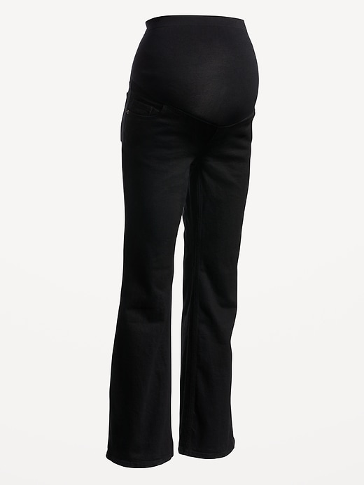 Image number 4 showing, Maternity Full Panel Flare Black Jeans