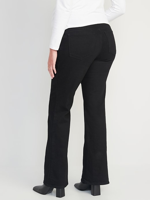 Image number 2 showing, Maternity Full Panel Flare Black Jeans