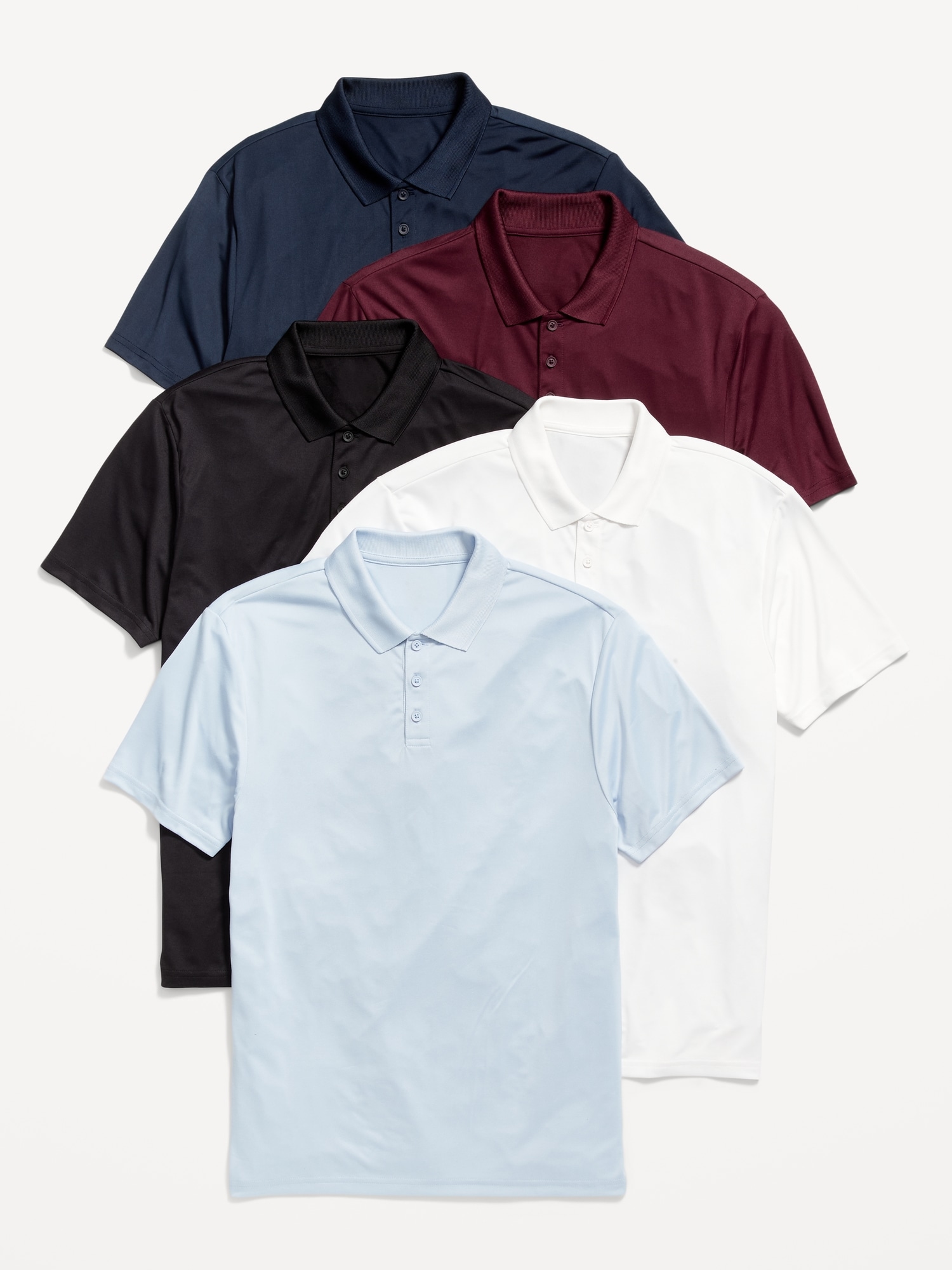 Old Navy Men's Tech Core Polo 5-Pack - Multi - Size S