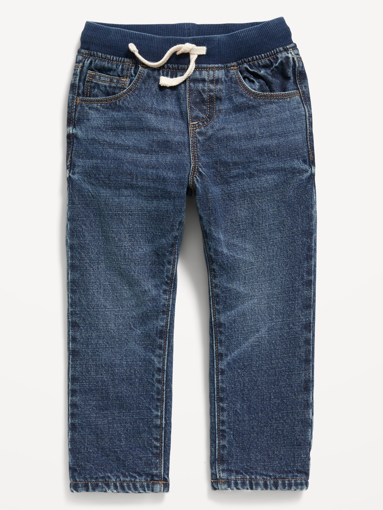 Unisex Built-In Warm Non-Stretch Pull-On Jeans for Toddler | Old Navy