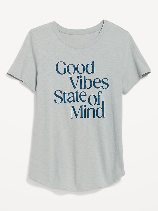 Image number 4 showing, EveryWear Slub-Knit Graphic T-Shirt for Women