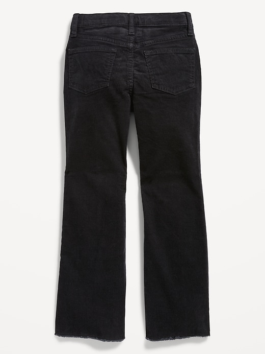 View large product image 2 of 2. High-Waisted Frayed-Hem Corduroy Flare Pants for Girls