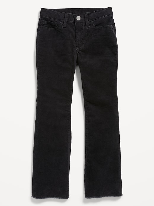 View large product image 1 of 2. High-Waisted Frayed-Hem Corduroy Flare Pants for Girls