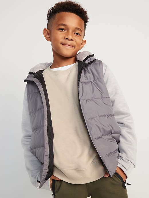 Gender-Neutral Techie Fleece Hybrid Hoodie Zip-Front Jacket for Kids ...