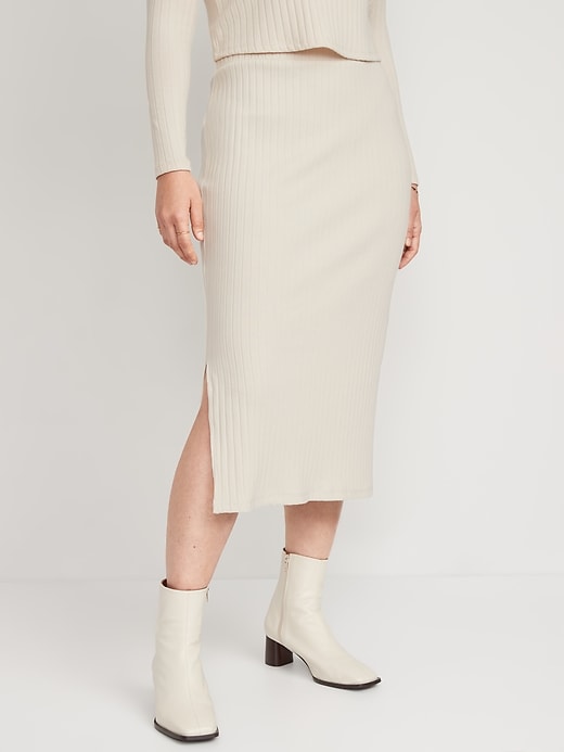 Image number 5 showing, Fitted Rib-Knit Midi Skirt