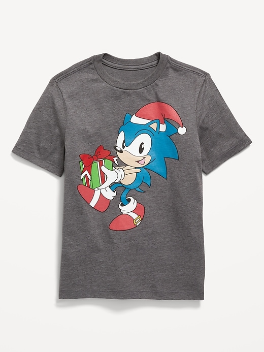 View large product image 1 of 2. Sonic The Hedgehog™ Gender-Neutral Holiday T-Shirt for Kids