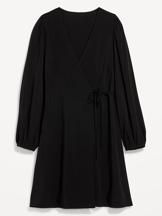 Puff-Sleeve Mini Wrap Dress | Old Navy
