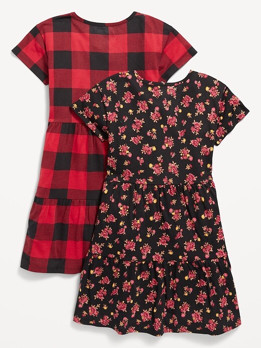 View large product image 2 of 2. Tiered Printed Swing Dress 2-Pack for Girls