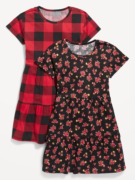 View large product image 1 of 2. Tiered Printed Swing Dress 2-Pack for Girls