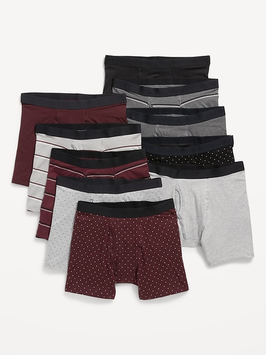 View large product image 1 of 1. Soft-Washed Built-In Flex Boxer-Briefs Underwear 10-Pack -- 6.25-inch inseam