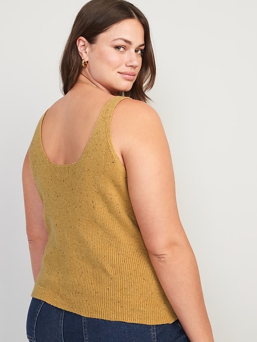 Image number 8 showing, Speckled-Yarn Rib-Knit Tank Top for Women