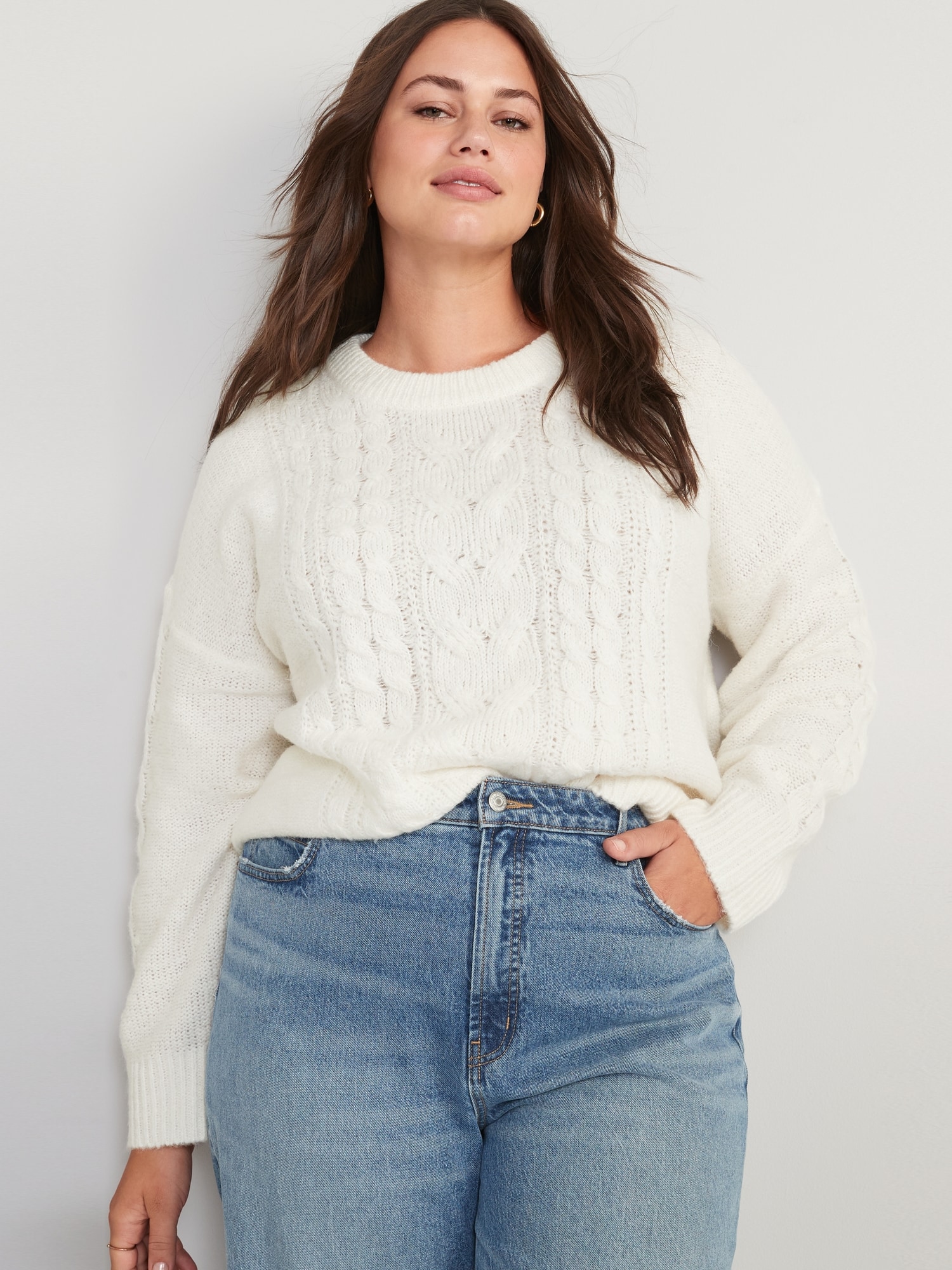 Cable-knit sweater - Women's fashion