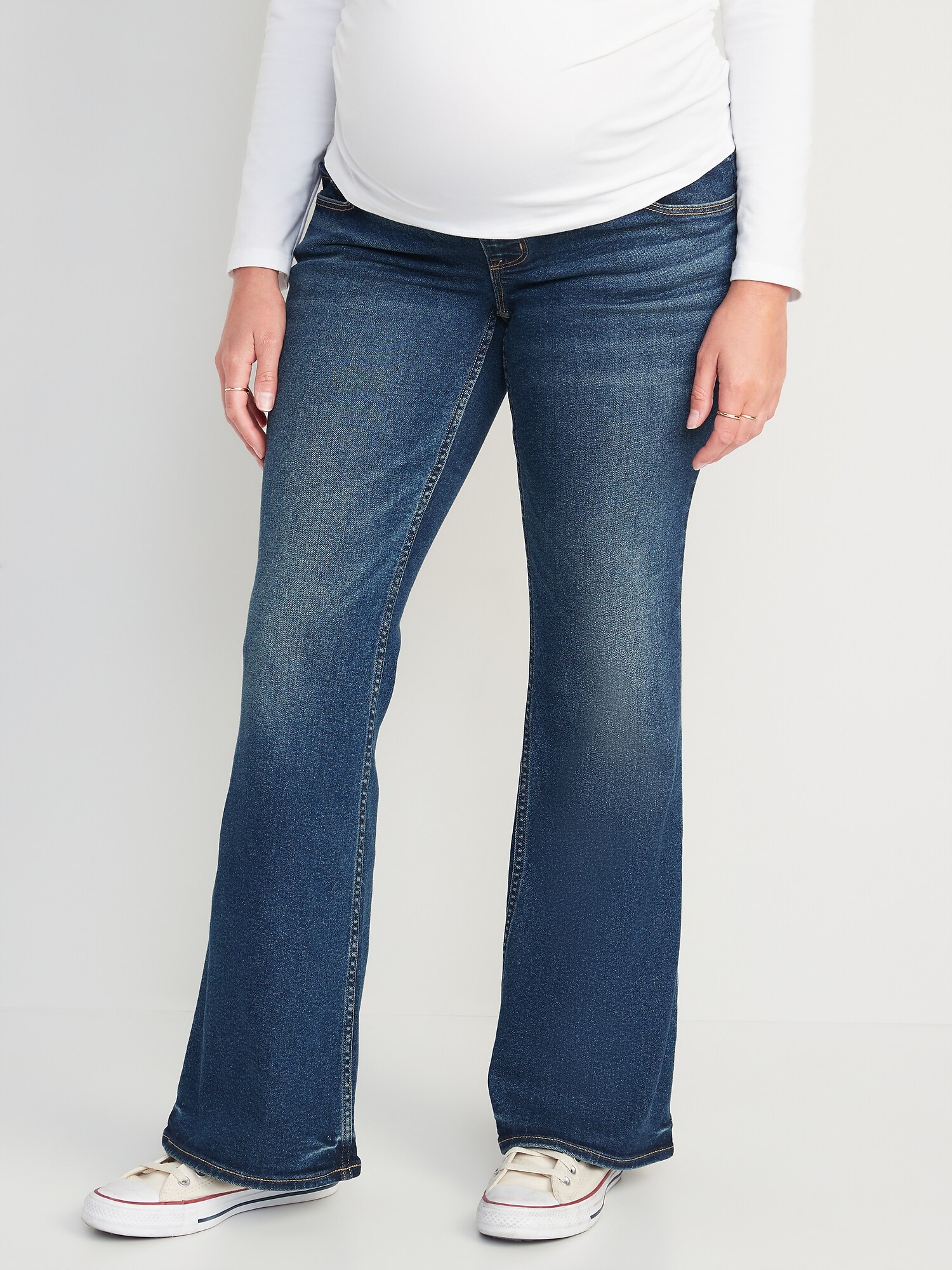 Maternity Front Low Panel Flare Jeans Old Navy