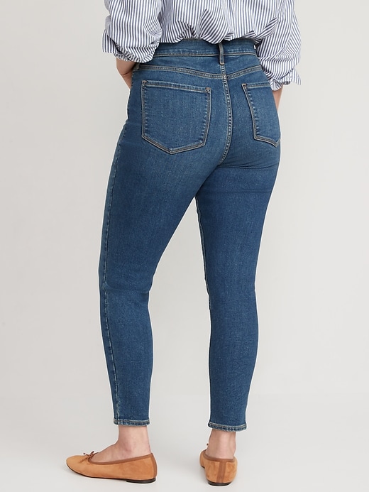 Image number 6 showing, High-Waisted Built-In Warm Rockstar Super-Skinny Jeans