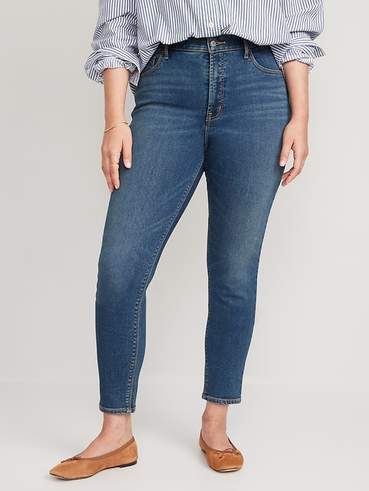 Image number 5 showing, High-Waisted Built-In Warm Rockstar Super-Skinny Jeans