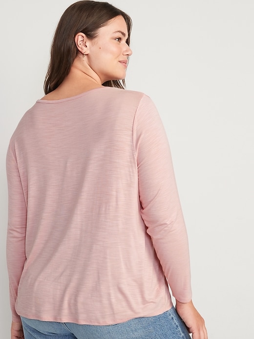 Image number 8 showing, Long-Sleeve Luxe Tunic T-Shirt for Women