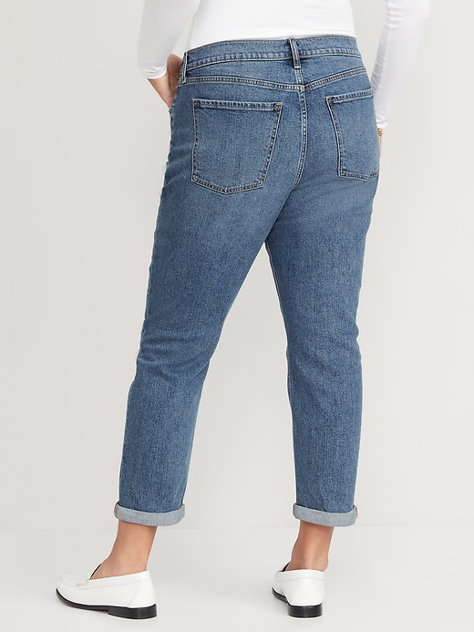 Image number 6 showing, Mid-Rise Ripped Boyfriend Jeans for Women