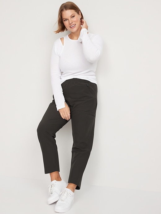 Image number 3 showing, High-Waisted All-Seasons StretchTech Slouchy Taper Cargo Pants