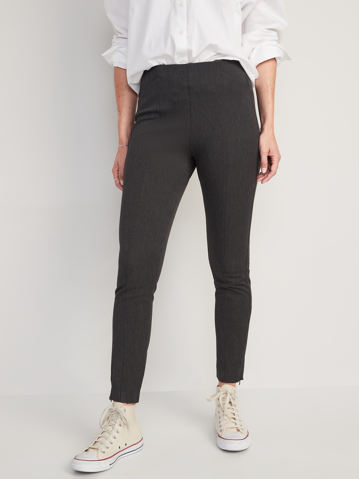 High-Waisted Zipped Pull-On Pixie Skinny Ankle Pants for Women | Old Navy