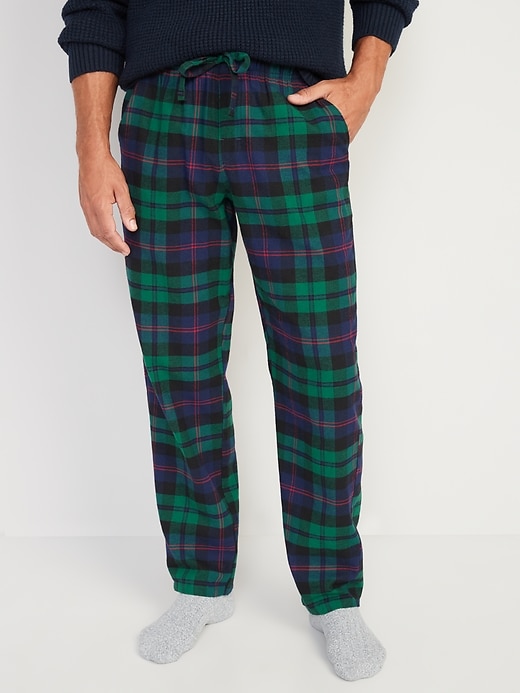 Double-Brushed Flannel Pajama Pants for Men