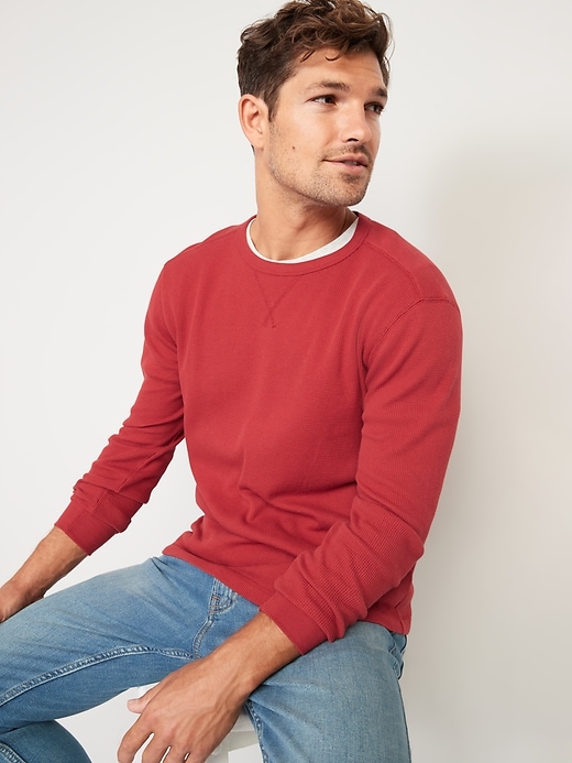 Image number 3 showing, Thermal-Knit Long-Sleeve T-Shirt for Men