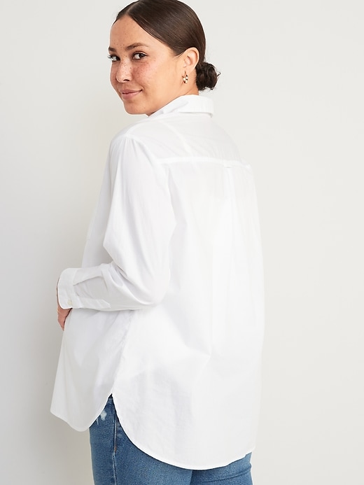 Image number 2 showing, Maternity Boyfriend Popover Shirt