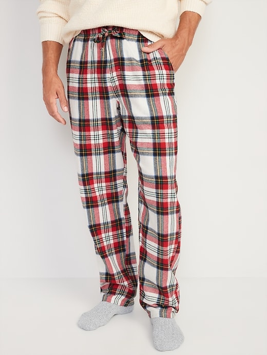 OLD NAVY MENS HOLIDAY RED TARTAN PLAID FLANNEL MATCHING PAJAMA SET SIZE:  4XL NWT