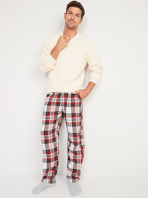 Image number 3 showing, Matching Plaid Flannel Pajama Pants