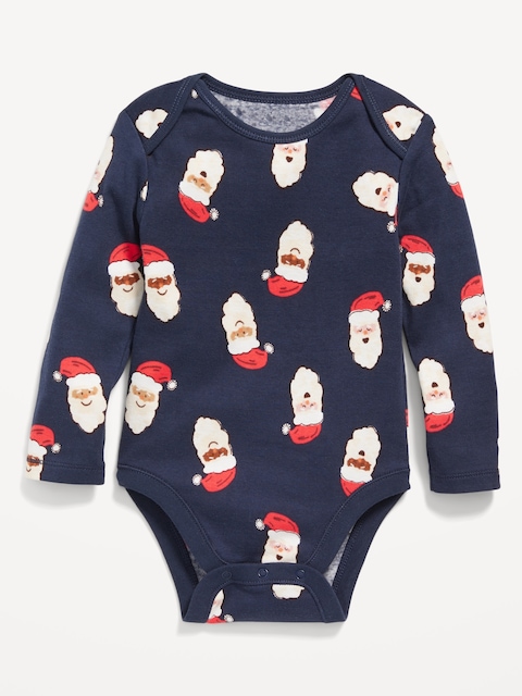 Unisex Long-Sleeve Printed Bodysuit for Baby