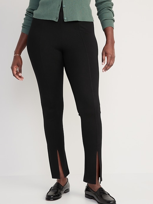 Image number 5 showing, Extra High-Waisted Stevie Split-Front Skinny Pants